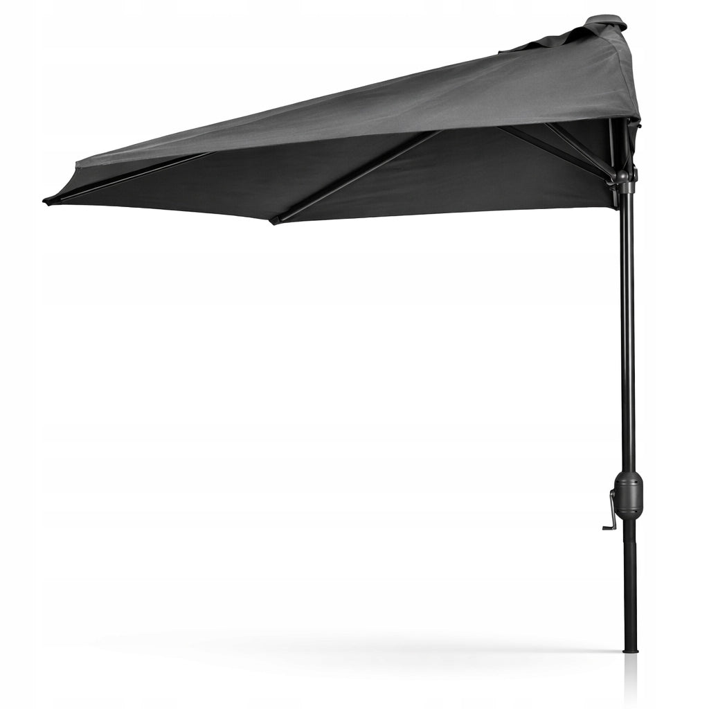 Garden Umbrella Semi-Umbrella Wall Mounted 270cm Grey Terrace Balcony Garden Grey Packaging status original