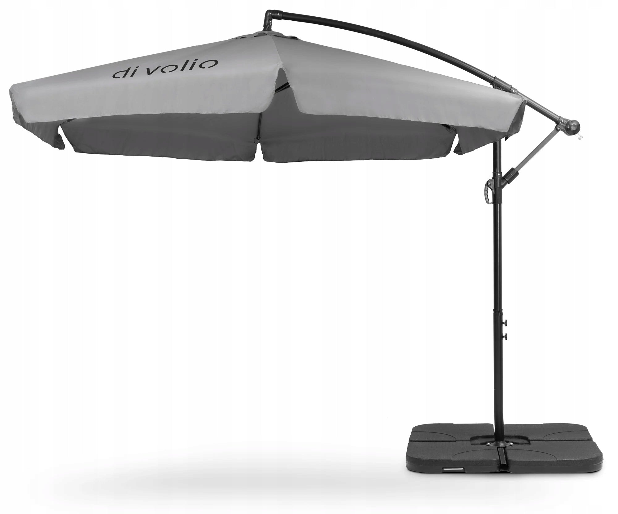 Garden Umbrella with Base Adjustable Load Empoli Grey Color gray