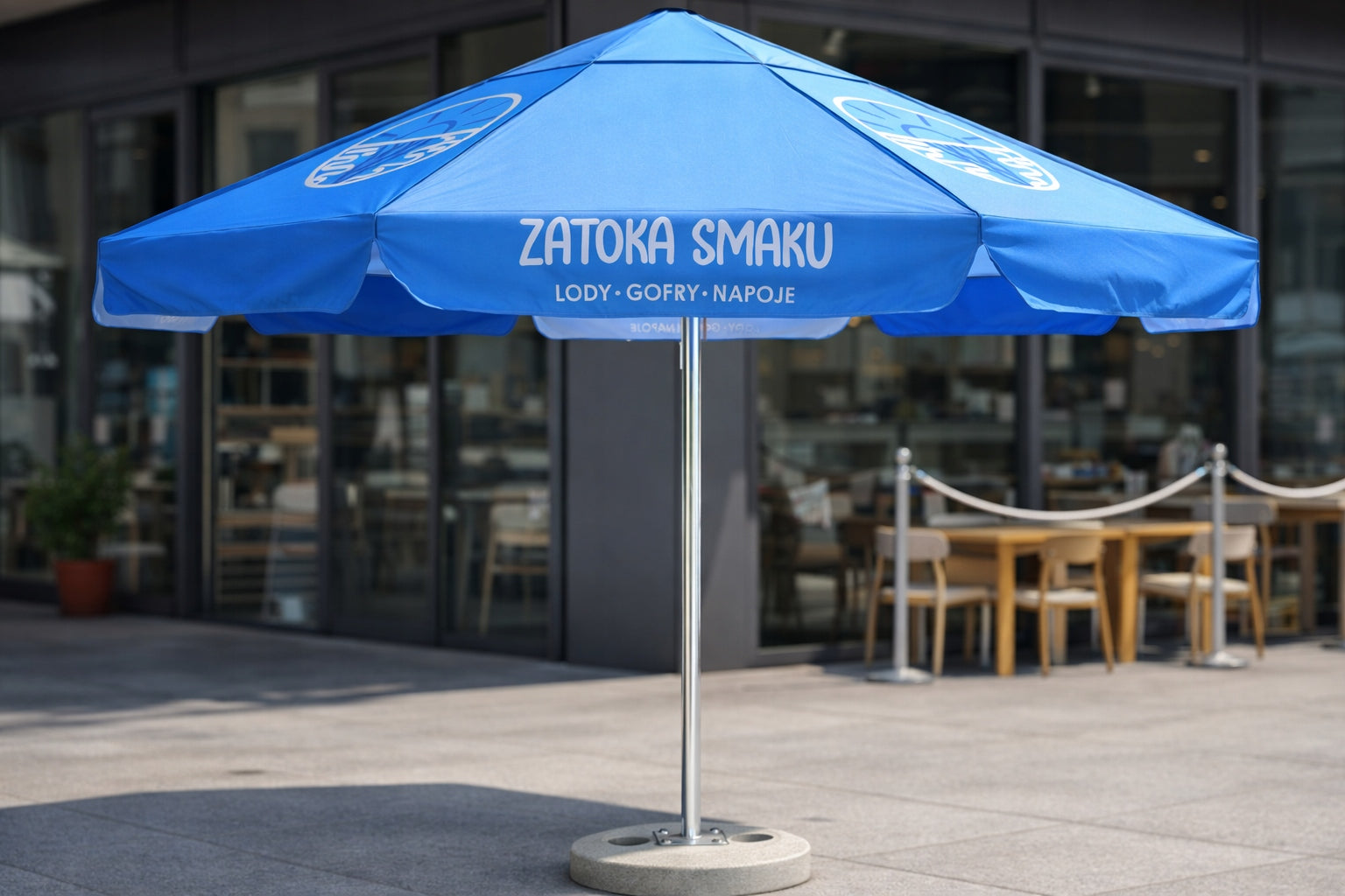 Garden Umbrella with Print Gastronomic Advertising Restaurant LOGO Manufacturer no brand
