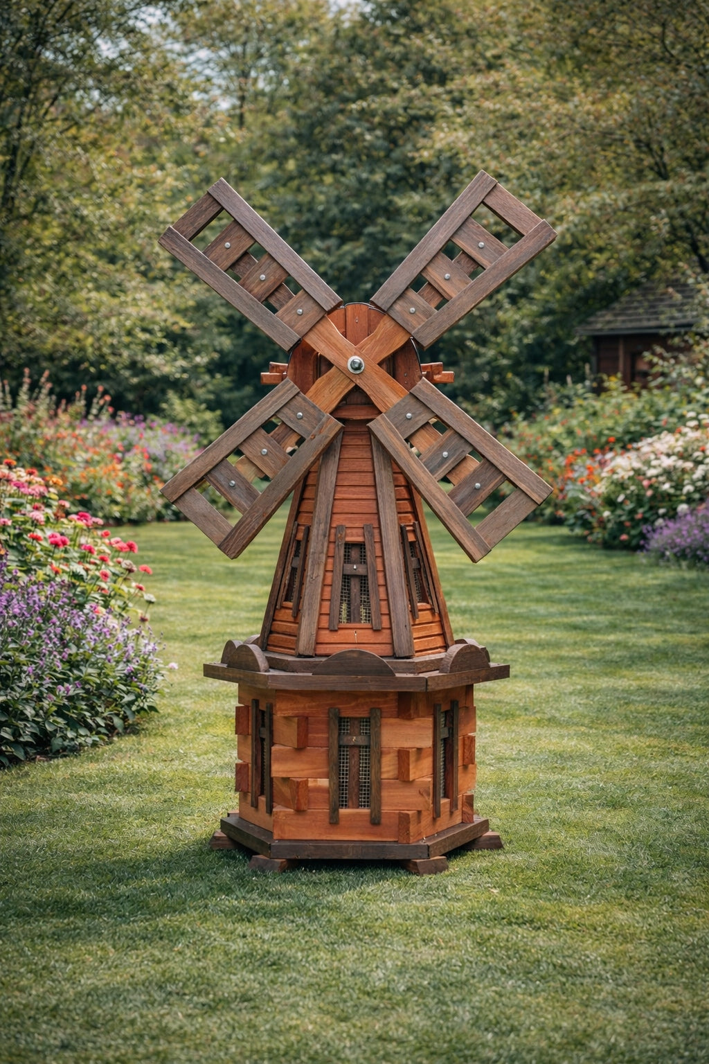 Garden Windmill Wooden Windmills 100cm for garden made of wood polish product Manufacturer code W31