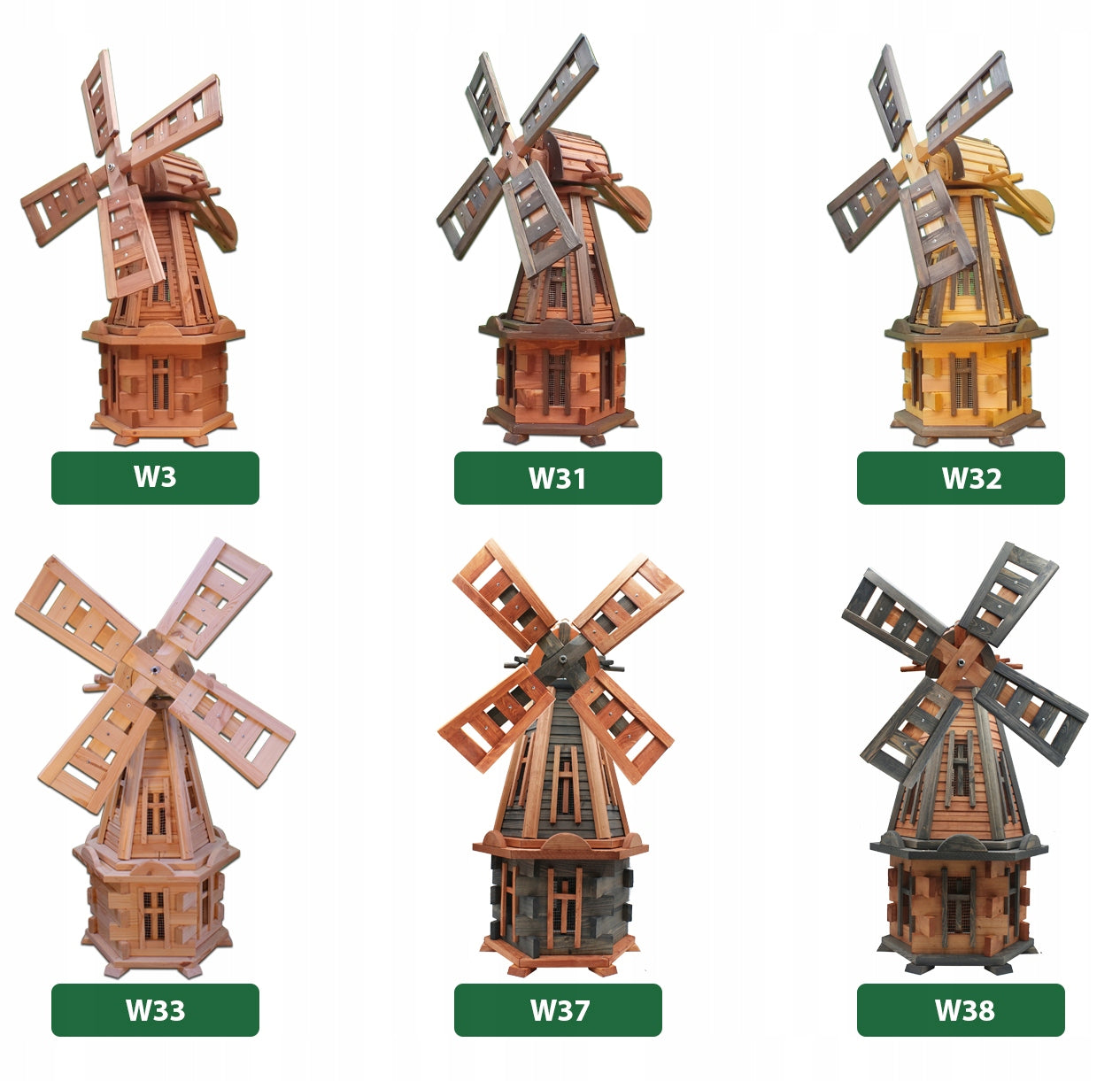 Garden Windmill Wooden Windmills 100cm for garden made of wood polish product Manufacturer no brand