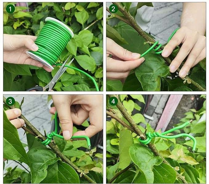 Garden Wire for Plant Braided Soft 3,5 mm x 20 m Green Color Manufacturer code X0021J0OBV