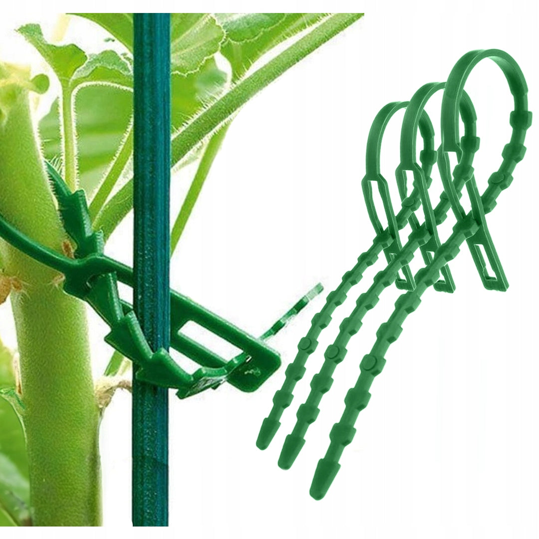 Garden clips, adjustable clips, tomato stem holder, 20 pcs, green