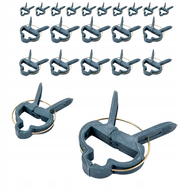 Garden clips for plants Green clips MIX sizes 20 pcs.