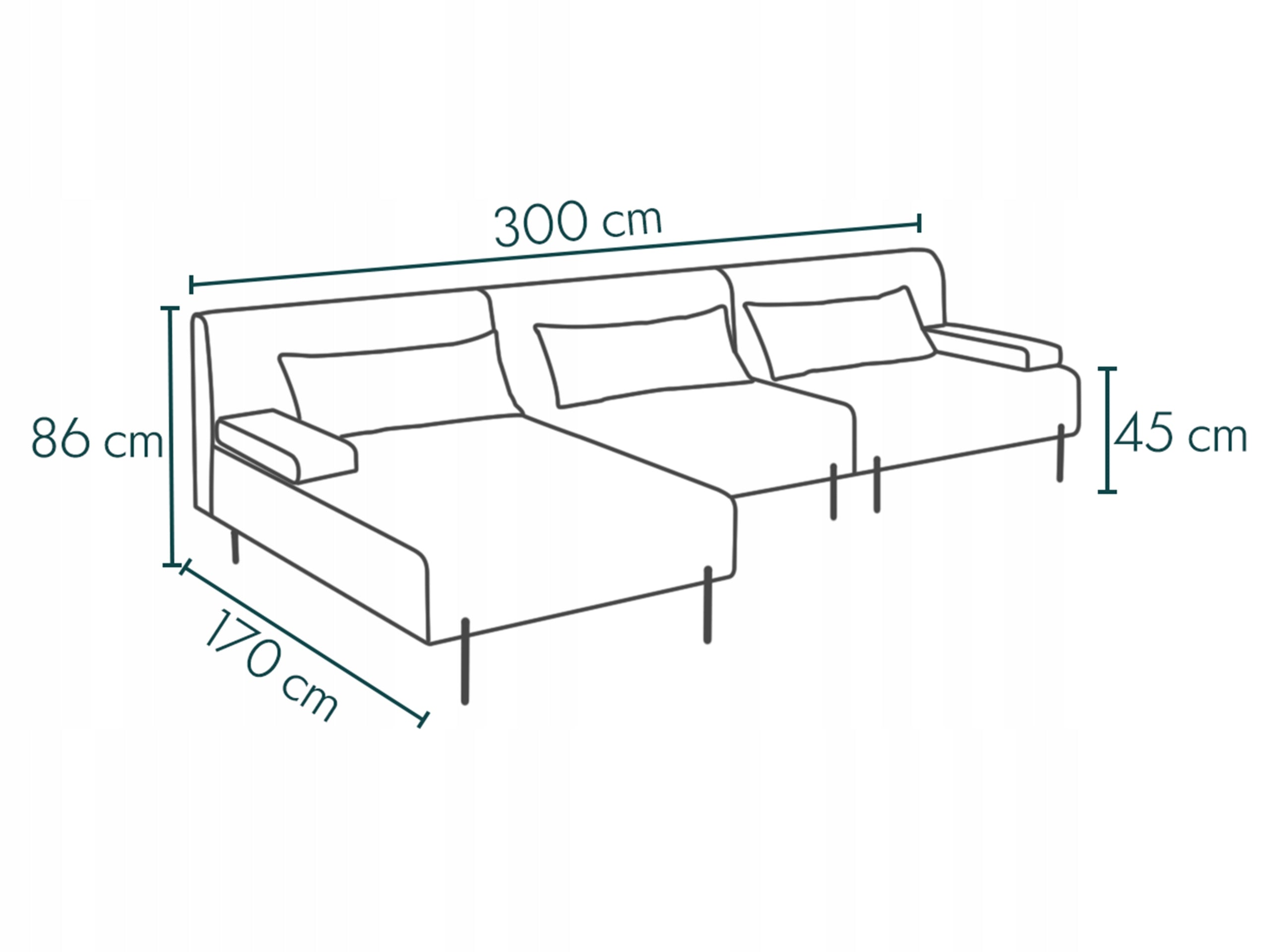 Garden corner sofa Borneo S - Beige 300x170 cm Set LEFT Main material wood