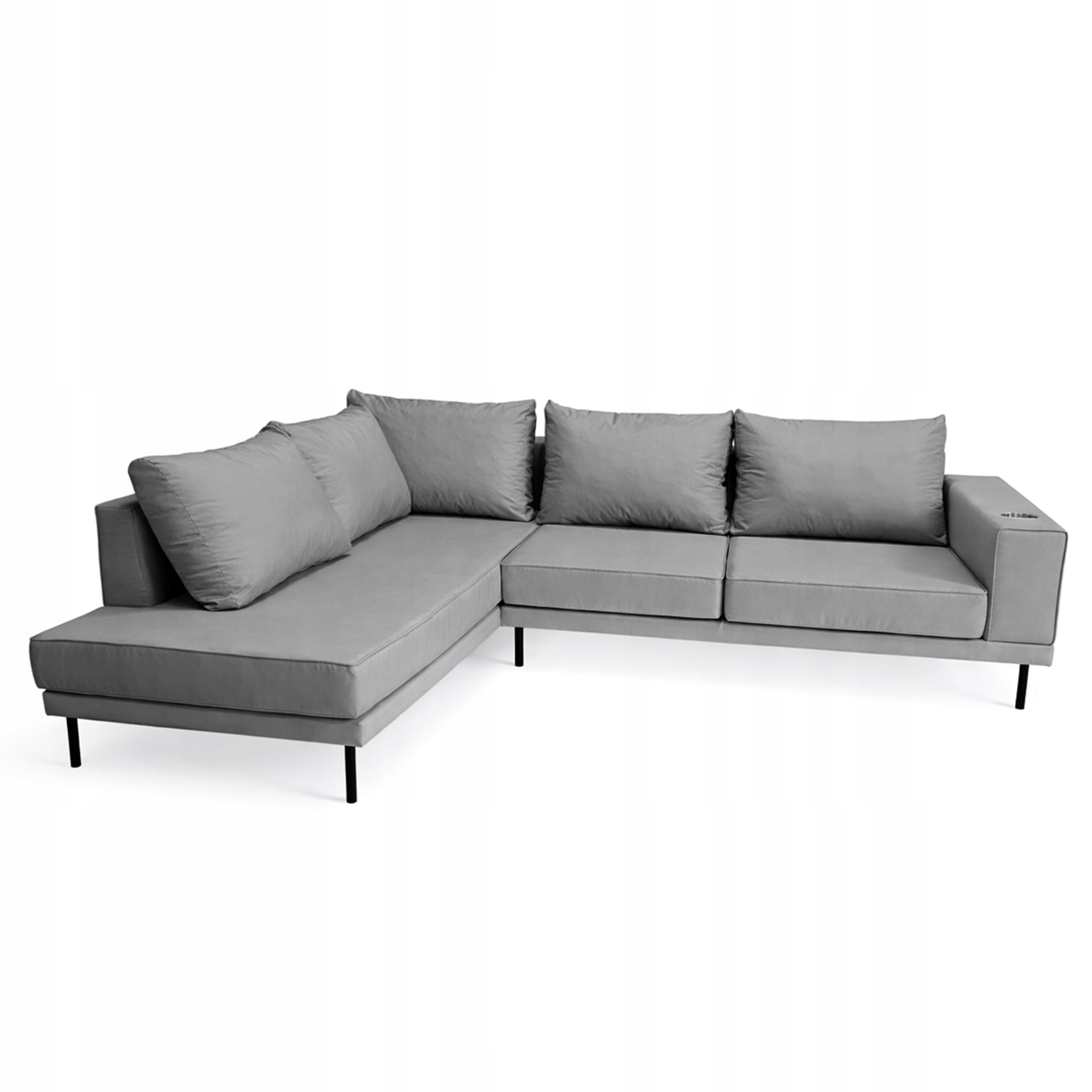 Garden corner sofa VOLARO 268x202cm Seating set RIGHT - DARK GREY Main material wood