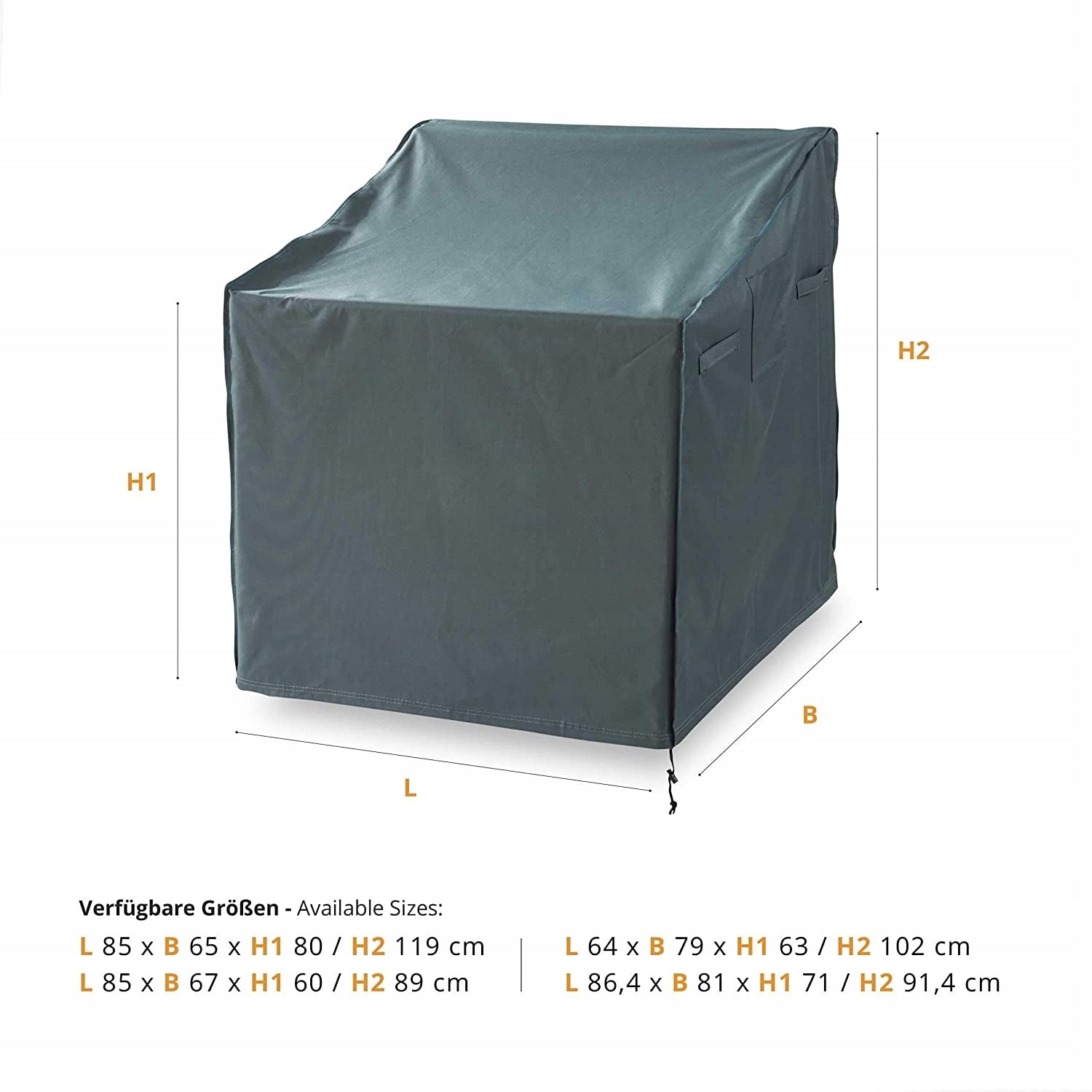 Garden cover for armchair 85 x 65 x 85 cm black Manufacturer code LL-20358-012