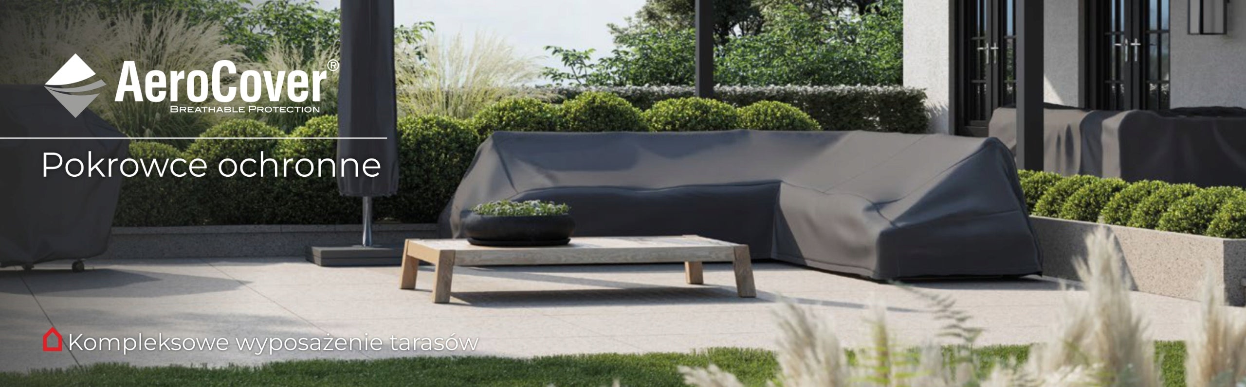 Garden cover in the shape of "L" 7991 270x210x85x65-90 RIGHT AeroCover Kind for set