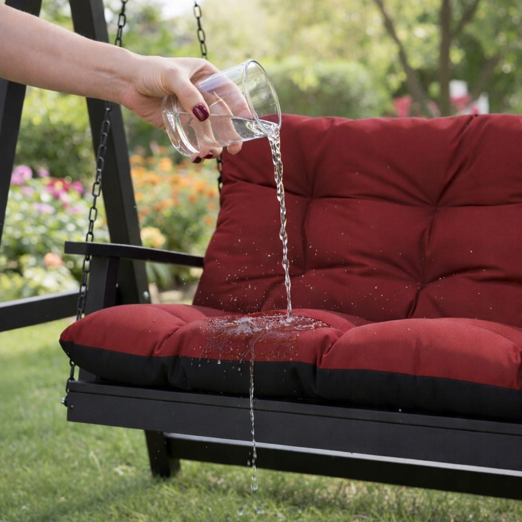 Garden cushion for bench swing furniture WATERPROOF 140x60x50 BURGUNDY Manufacturer code Poduszka ogrodowa na ławkę huśtawkę meble