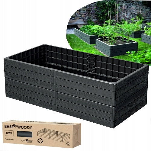 Garden discount Base Woody IBWR anthracite 150 x 75 x 25 cm - Prosperplast Product height 25 cm