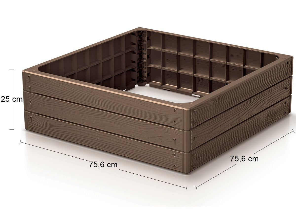 Garden discount Base Woody IBWS brick 75 x 75 x 25 cm - Prosperplast Length 75 cm