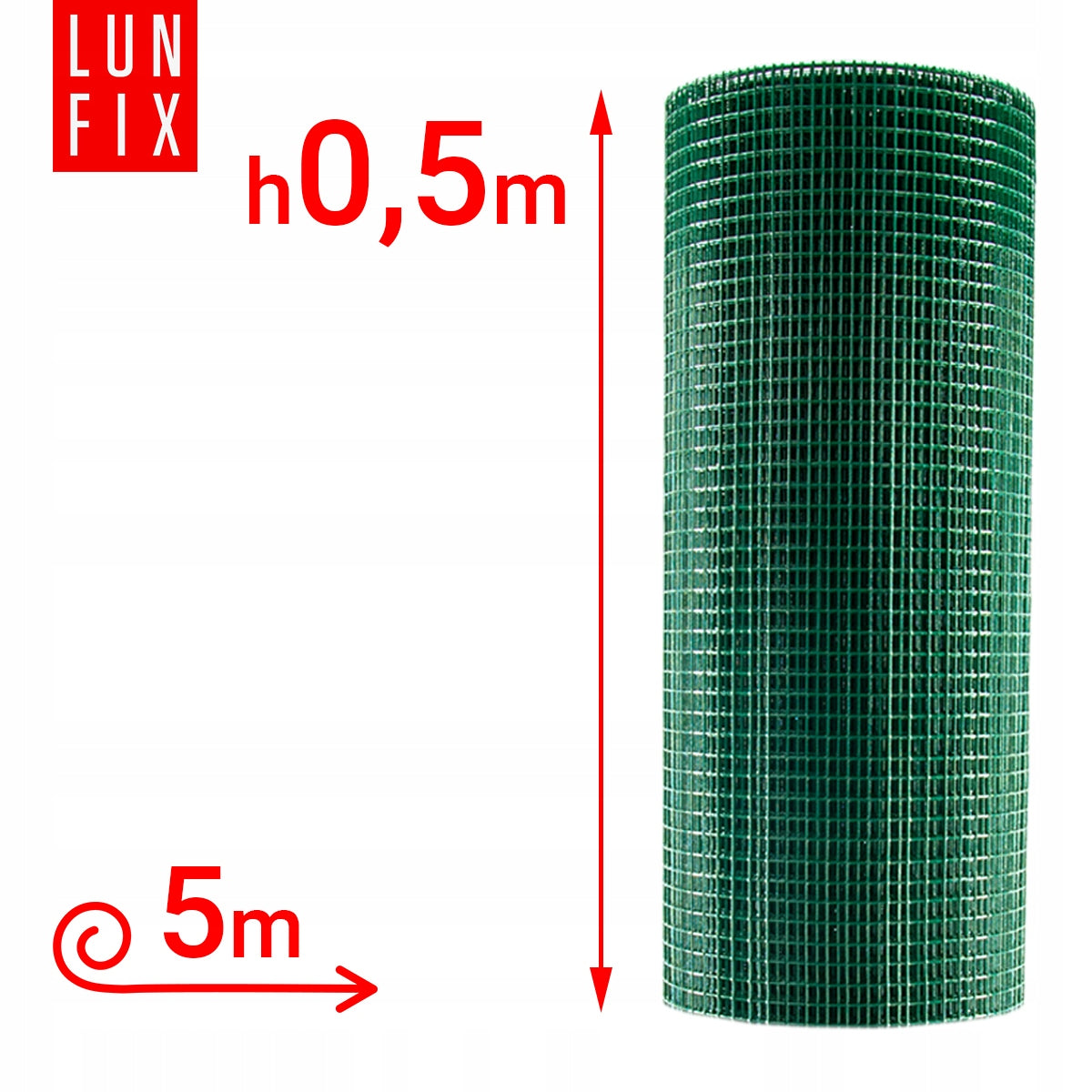 Garden discount net 50 cm coated green galvanized 13x13 fi1,2 5m Packaging status original