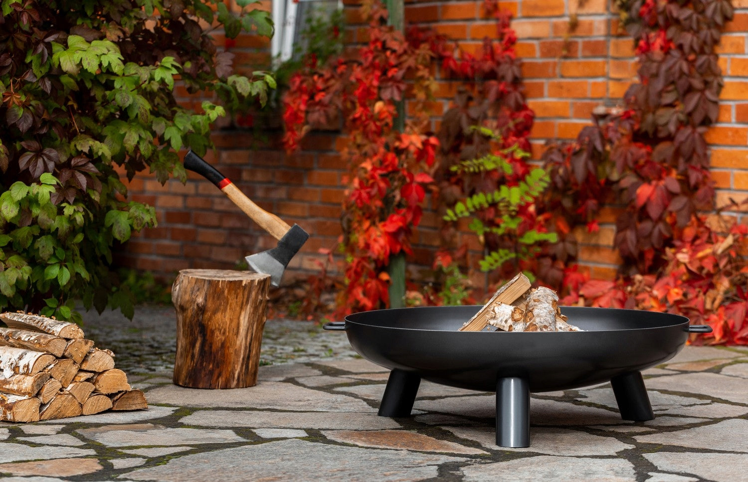 Garden fireplace 80 cm steel LARGE, fireplace for garden, barbecue, terrace Manufacturer code PL.111232.