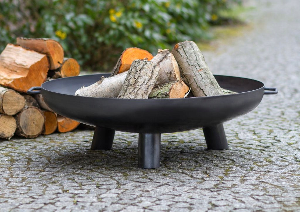 Garden fireplace 80 cm steel LARGE, fireplace for garden, barbecue, terrace Product height 22 cm