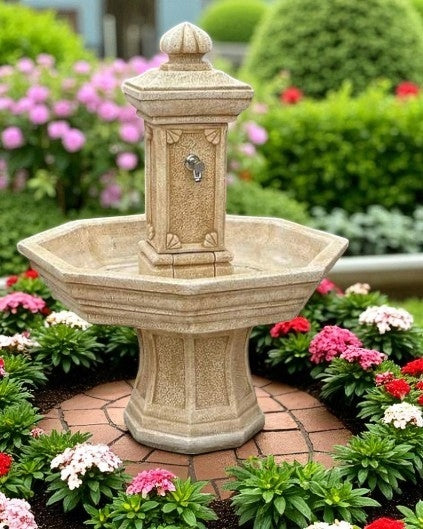 Garden fountain Adonis artificial stone 155cm White cement Figure Ag-Bet Type fountain (pump)