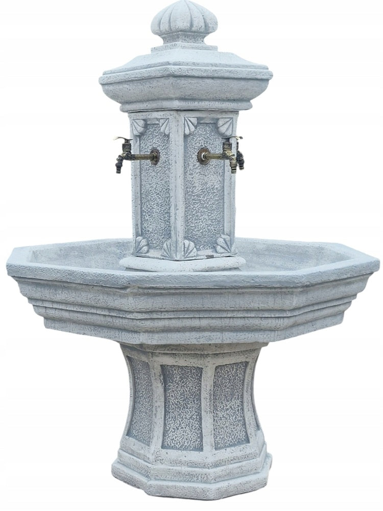 Garden fountain Adonis artificial stone 155cm White cement Figure Ag-Bet