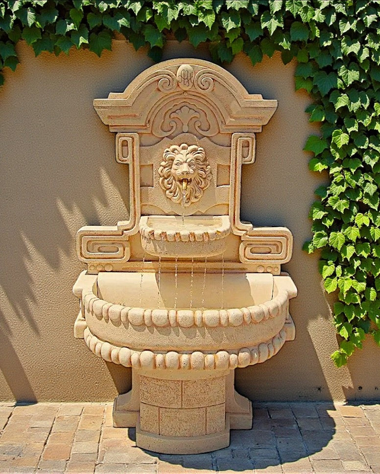 Garden fountain Wall-mounted Sola white cement conglomerate figure Ag-Bet Type fountain (pump)