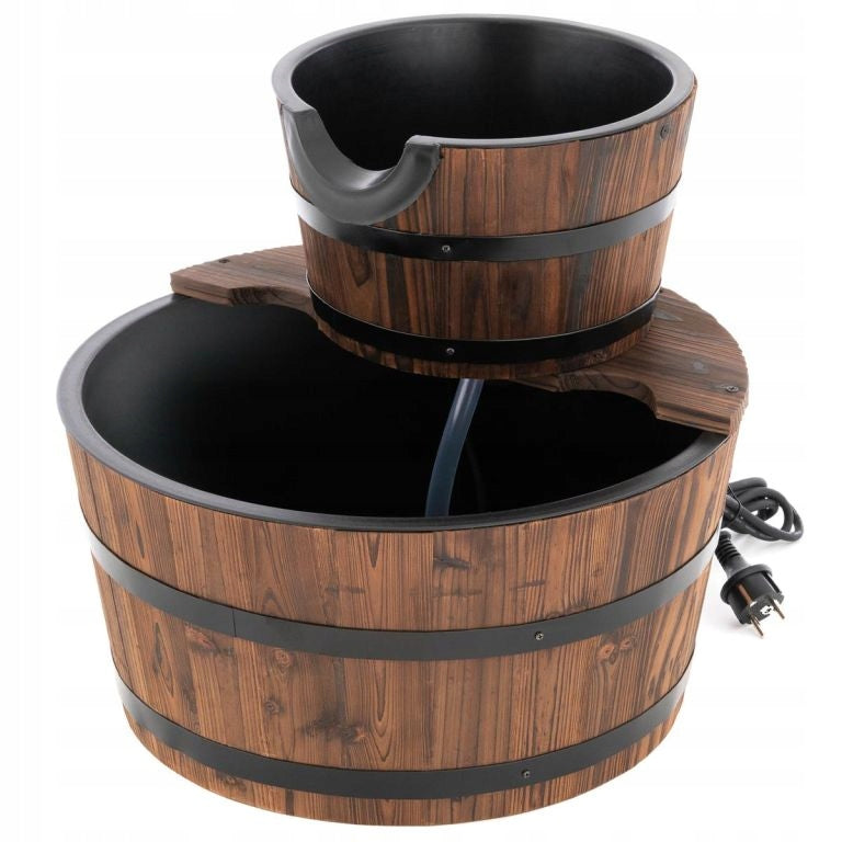 Garden fountain - fountain with two wooden buckets Kind other