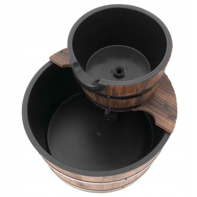 Garden fountain - fountain with two wooden buckets Product height 40 cm