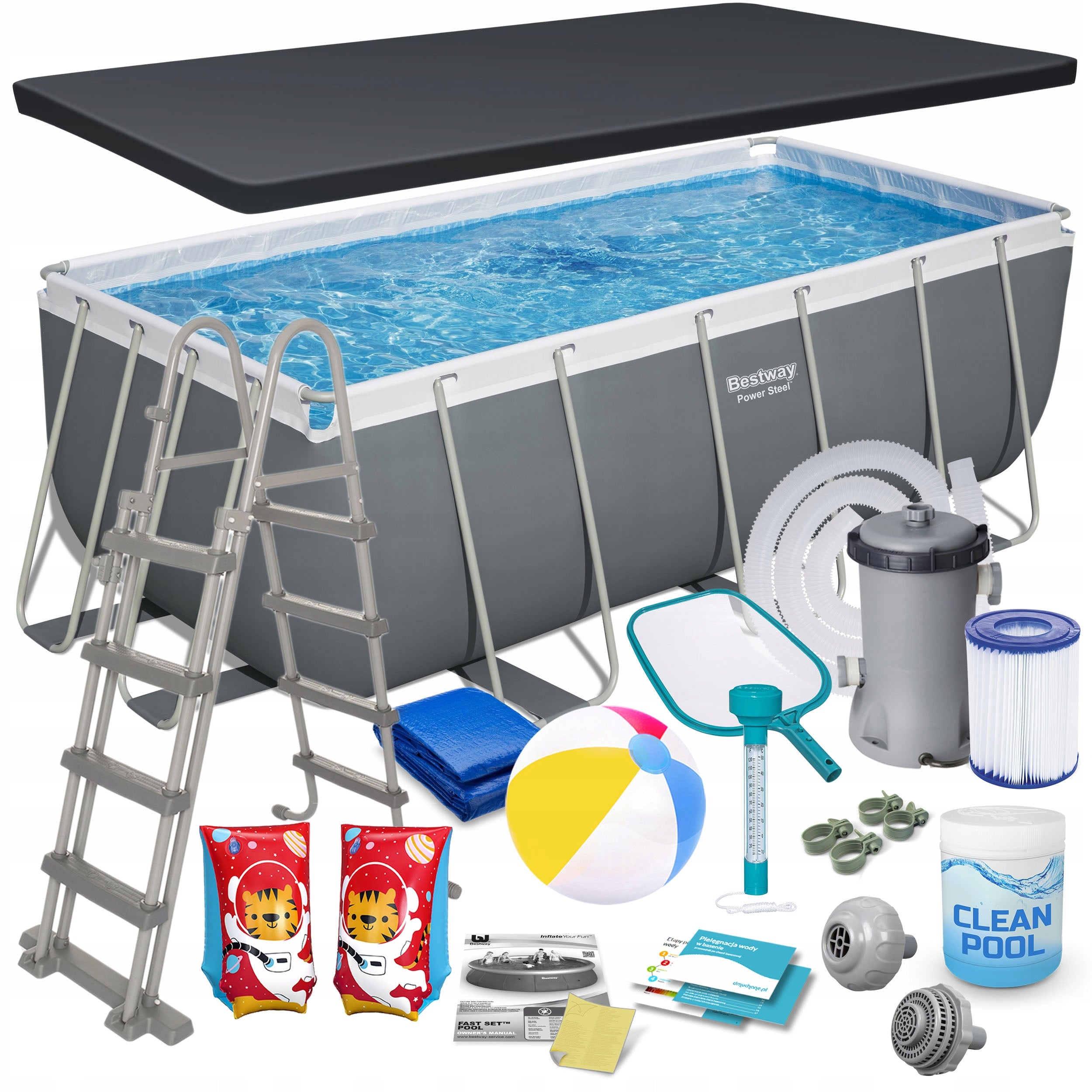Garden frame pool 412x201cm family Bestway 17in1 full set