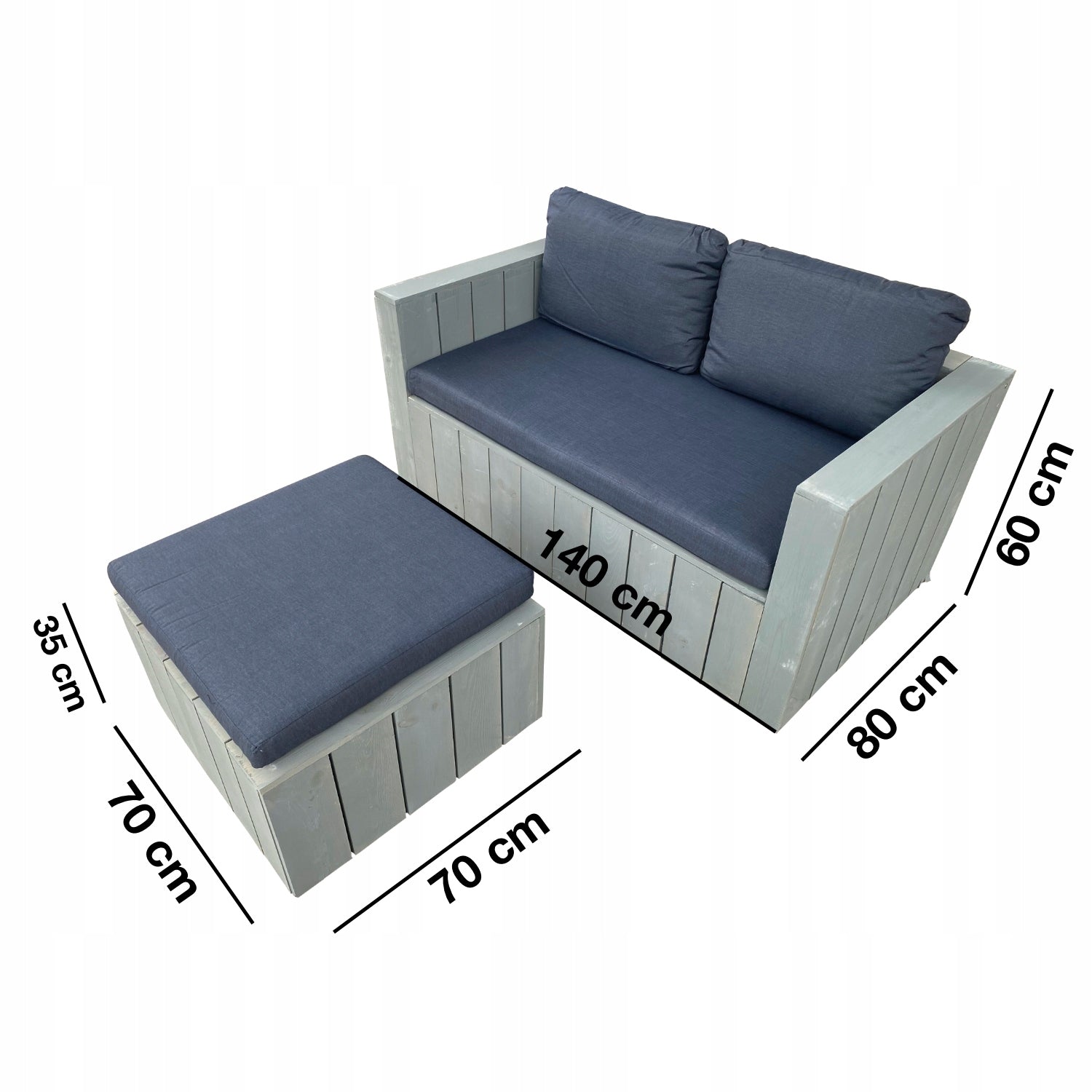 Garden furniture 2-seater sofa PROVENCE with cushions terrace garden balcony Line PROVENCE