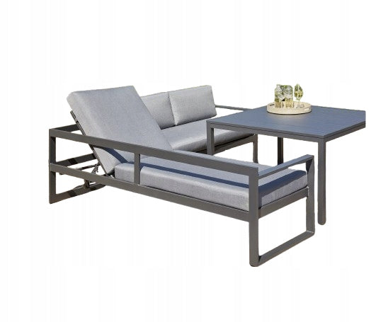 Garden furniture Romy color gray, corner ,bench ,table 5 parts Color gray