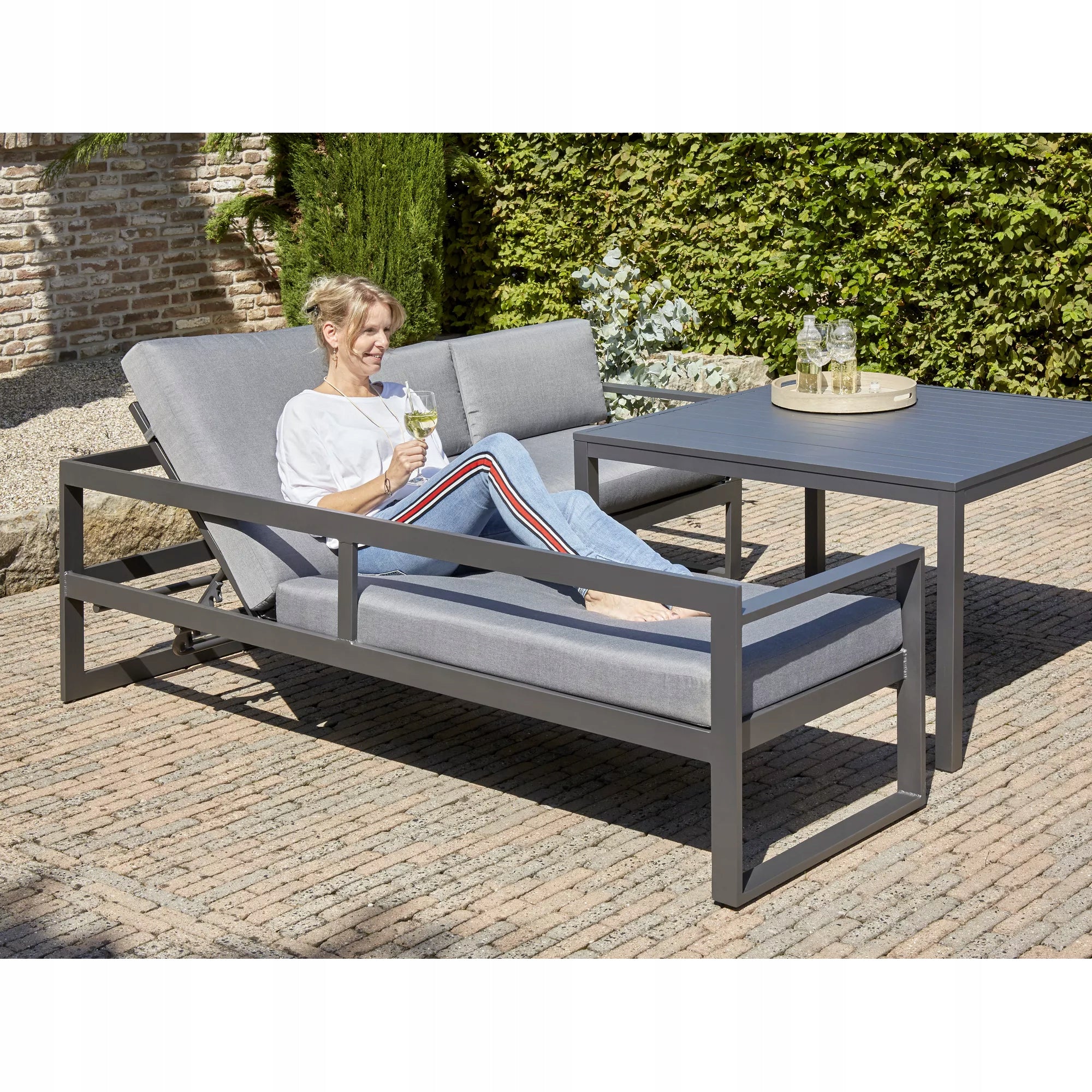 Garden furniture Romy color gray, corner ,bench ,table 5 parts EAN (GTIN) 6973569240009