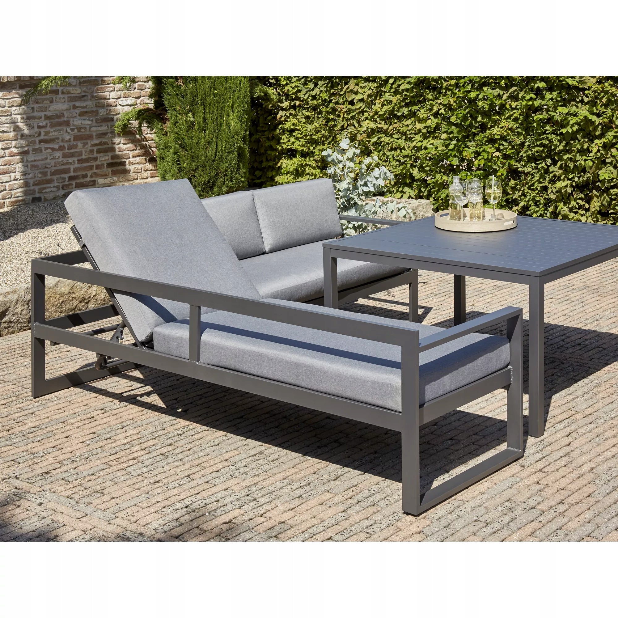 Garden furniture Romy color gray, corner ,bench ,table 5 parts Manufacturer code 6973569240009