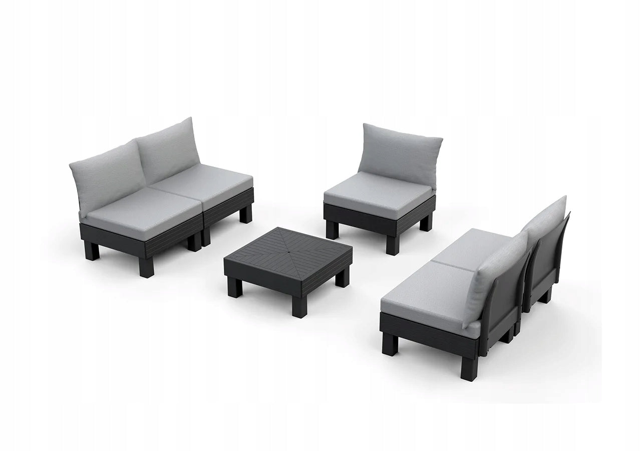 Garden furniture corner Keter Element rattan grey 5 elements set EAN (GTIN) 8711245159485