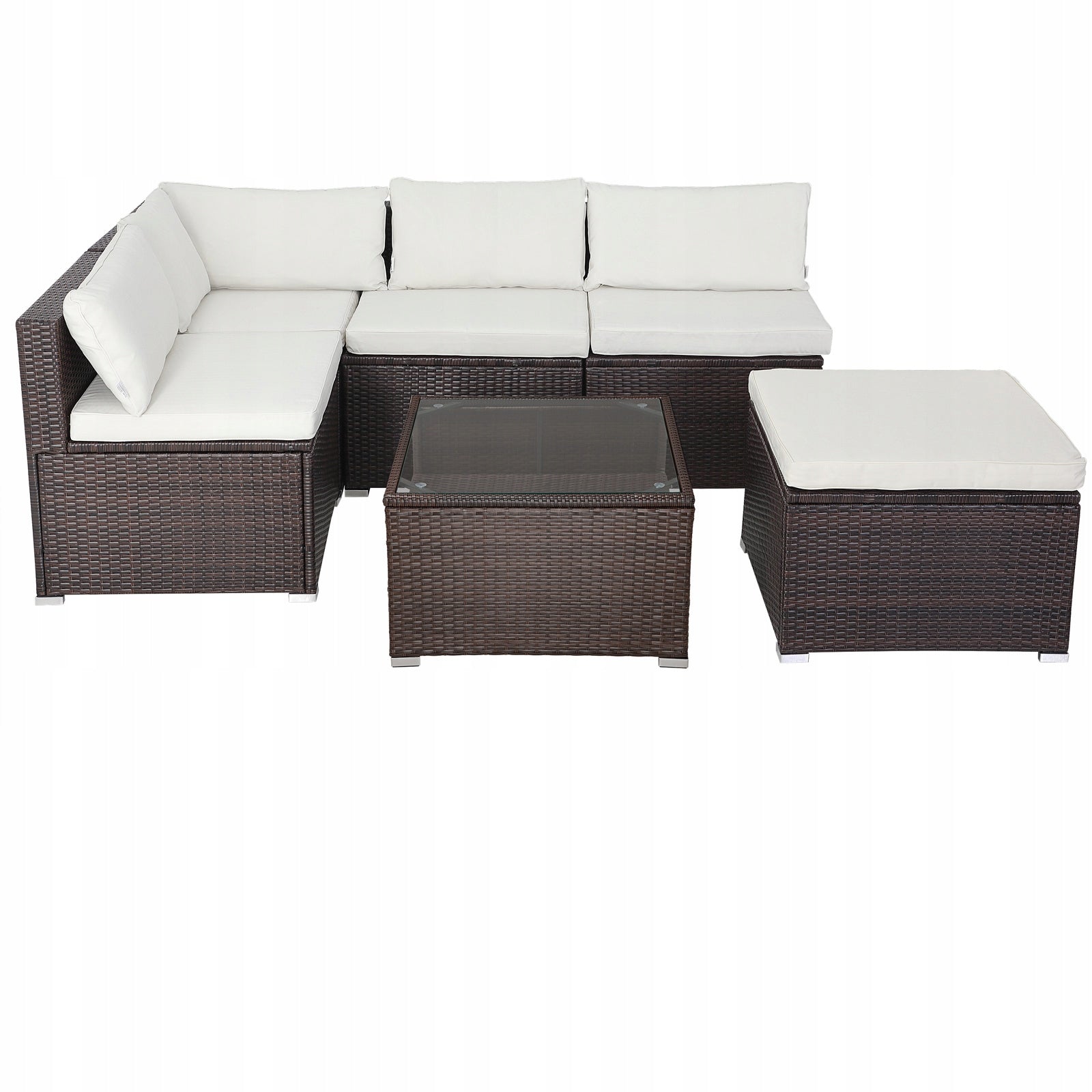 Garden furniture corner set rattan furniture for terrace pillows pouf 16 el. Number of items in the set 16