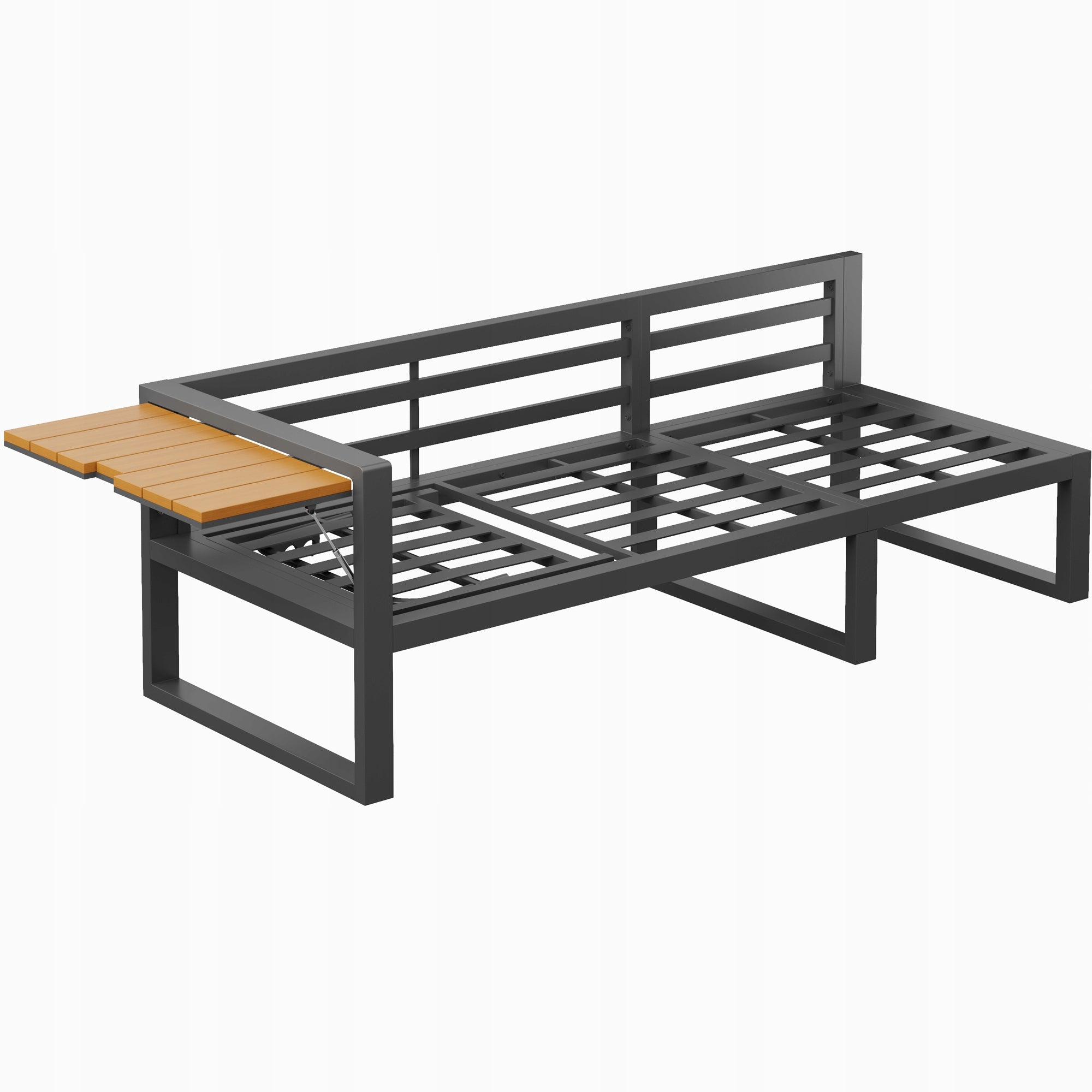 Garden furniture modular set grey beige adjustable backrest balcony terrace Color gray