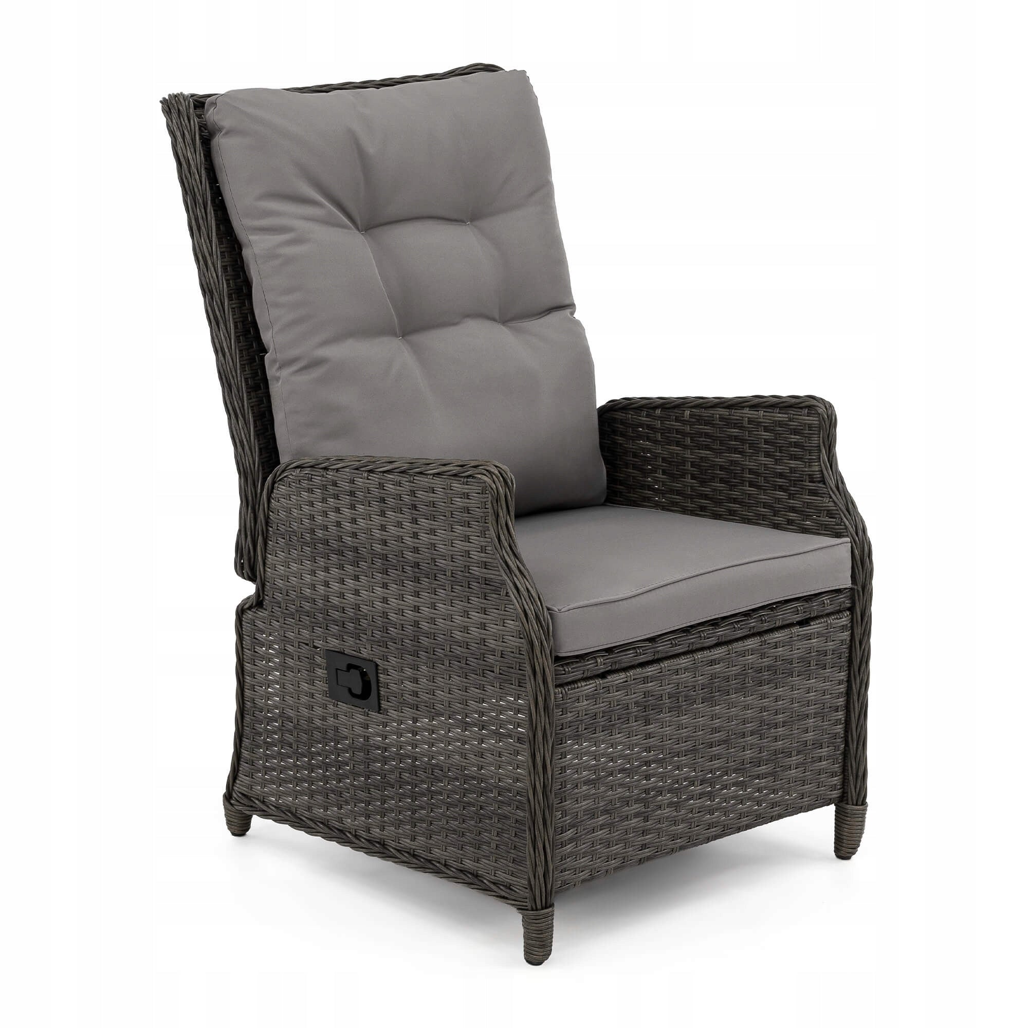 Garden furniture rattan ALICANTE BIG grey cushions grey Main material synthetic rattan