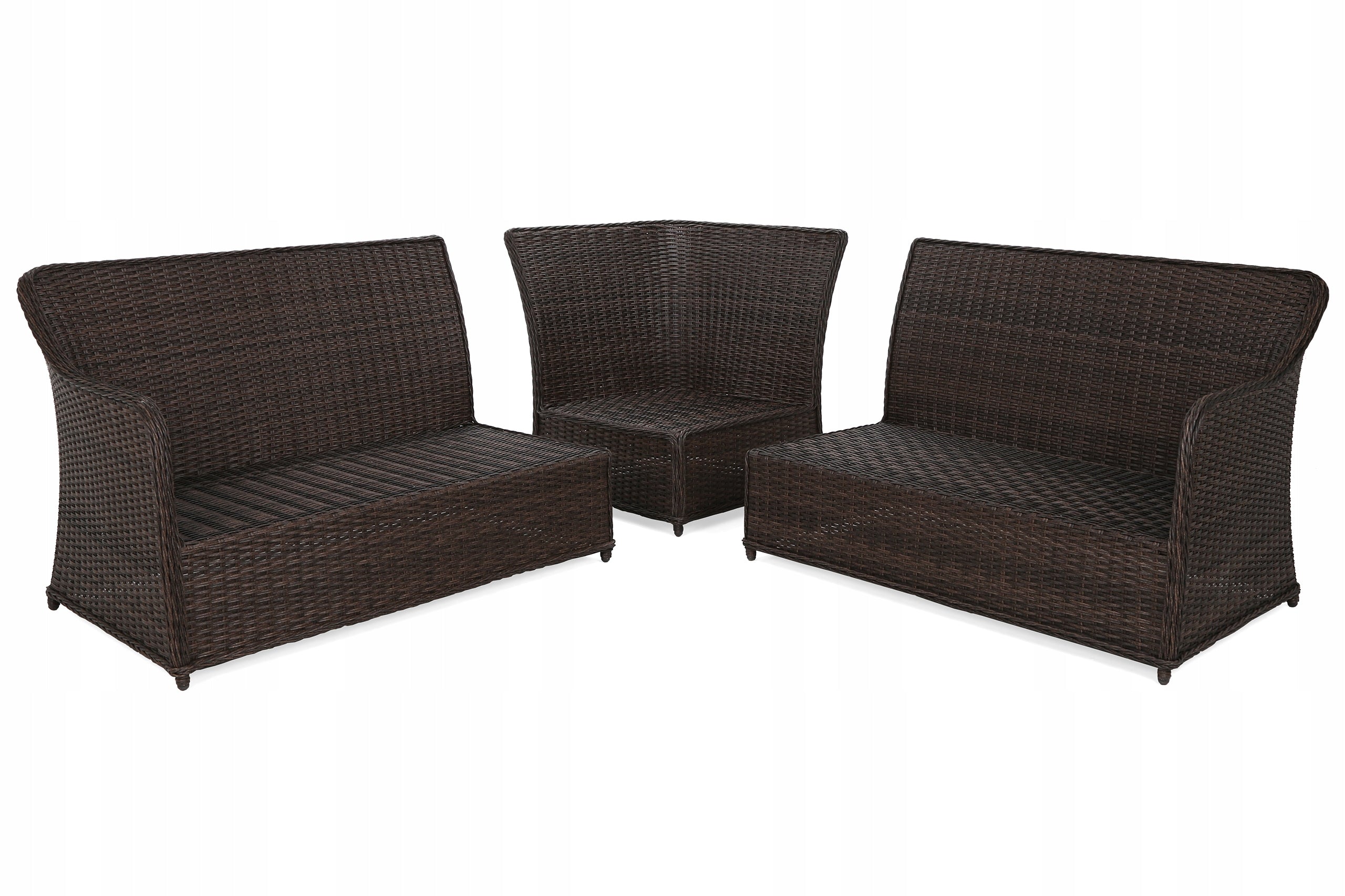 Garden furniture rattan corner set Bergamo Brown Mat/Brown Melange Number of items in the set 5