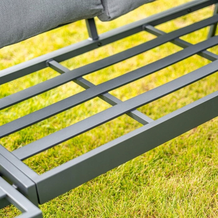Garden furniture seating set terrace corner coffee set grey Line MARSEILLE
