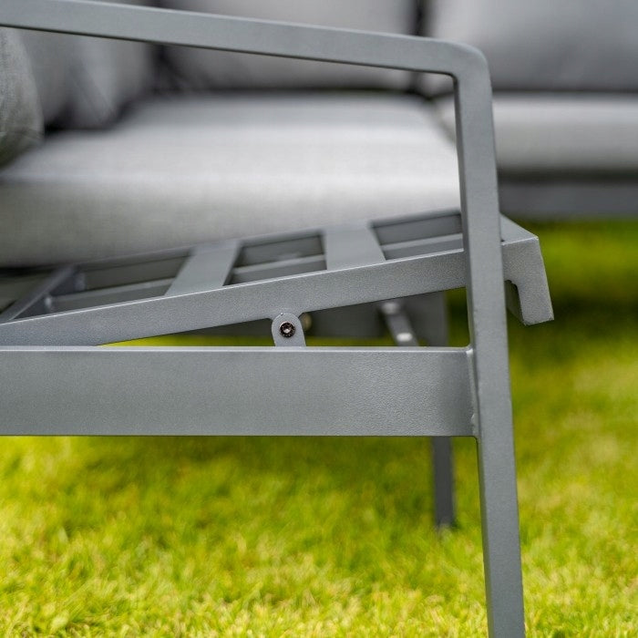 Garden furniture seating set terrace corner coffee set grey Main material metal
