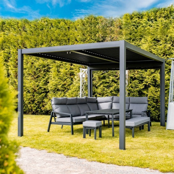 Garden furniture seating set terrace corner coffee set grey Manufacturer Mirpol