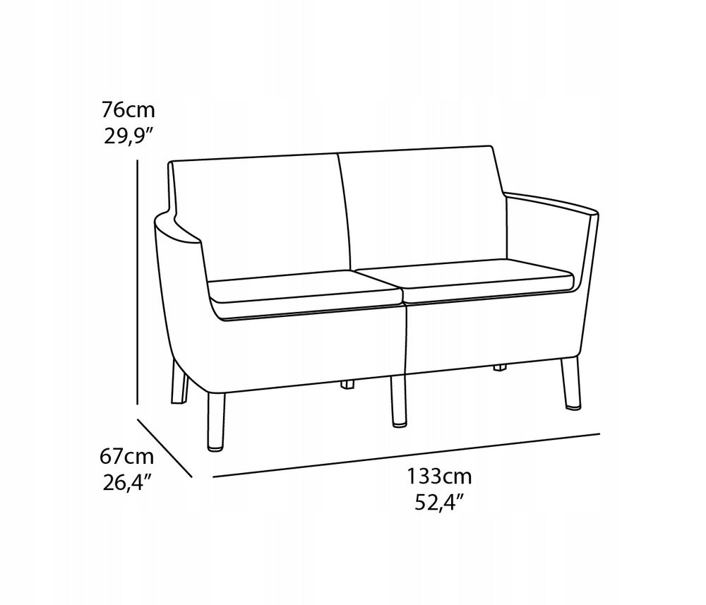 Garden furniture set 4 pers. + table Cappucino Salemo Keter Main material synthetic material
