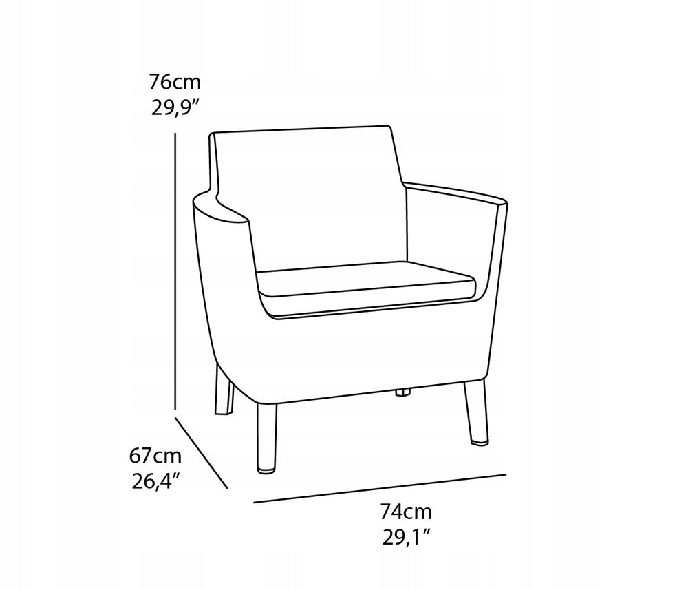 Garden furniture set 4 pers. + table Cappucino Salemo Keter Number of items in the set 4