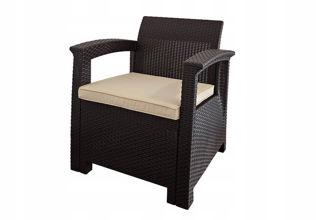 Garden furniture set Aura Bronze 5 person sofa two armchairs table garden Number of items in the set 4