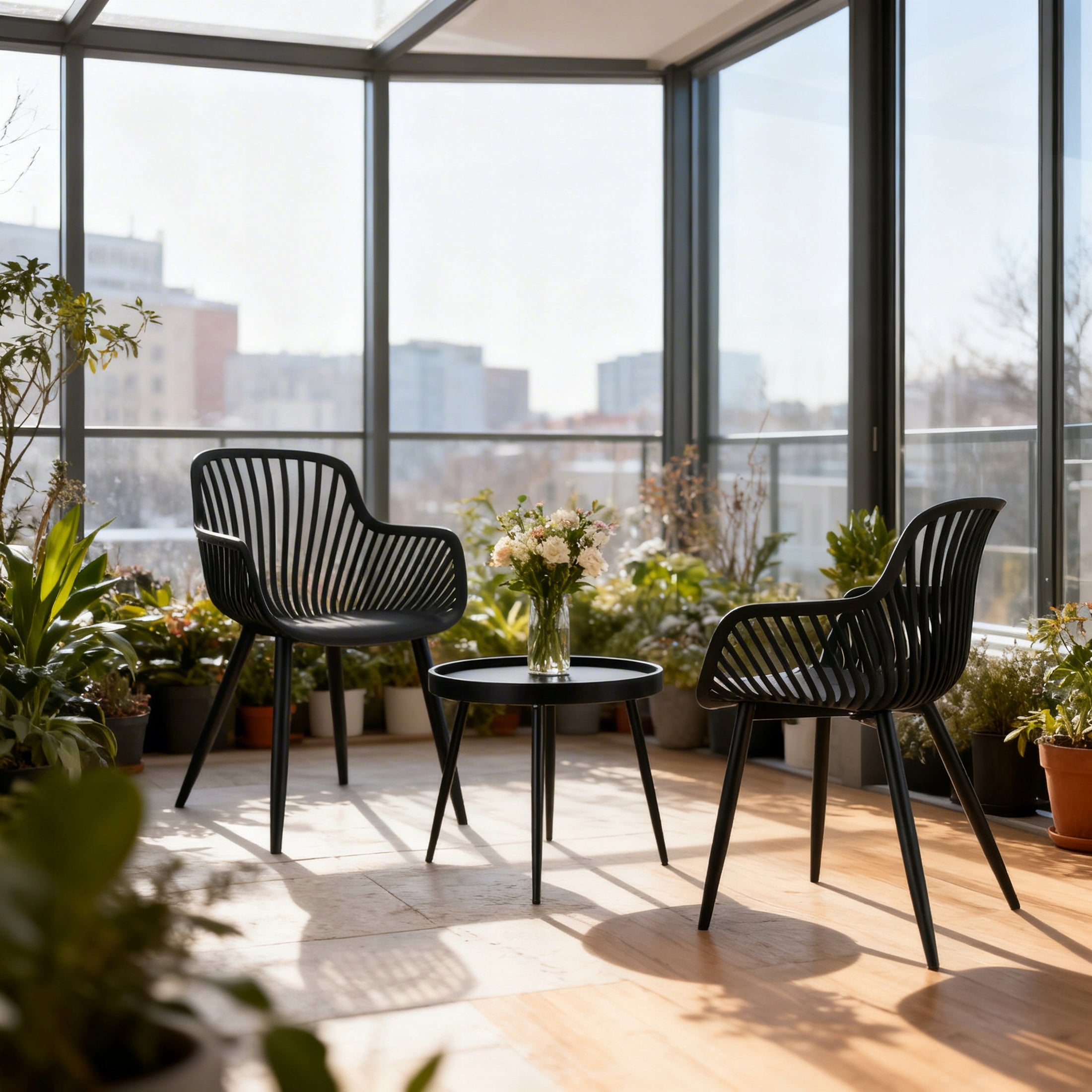 Garden furniture set GARDEN FURNITURE for terrace balcony TABLE 2 x CHAIR Number of items in the set 3