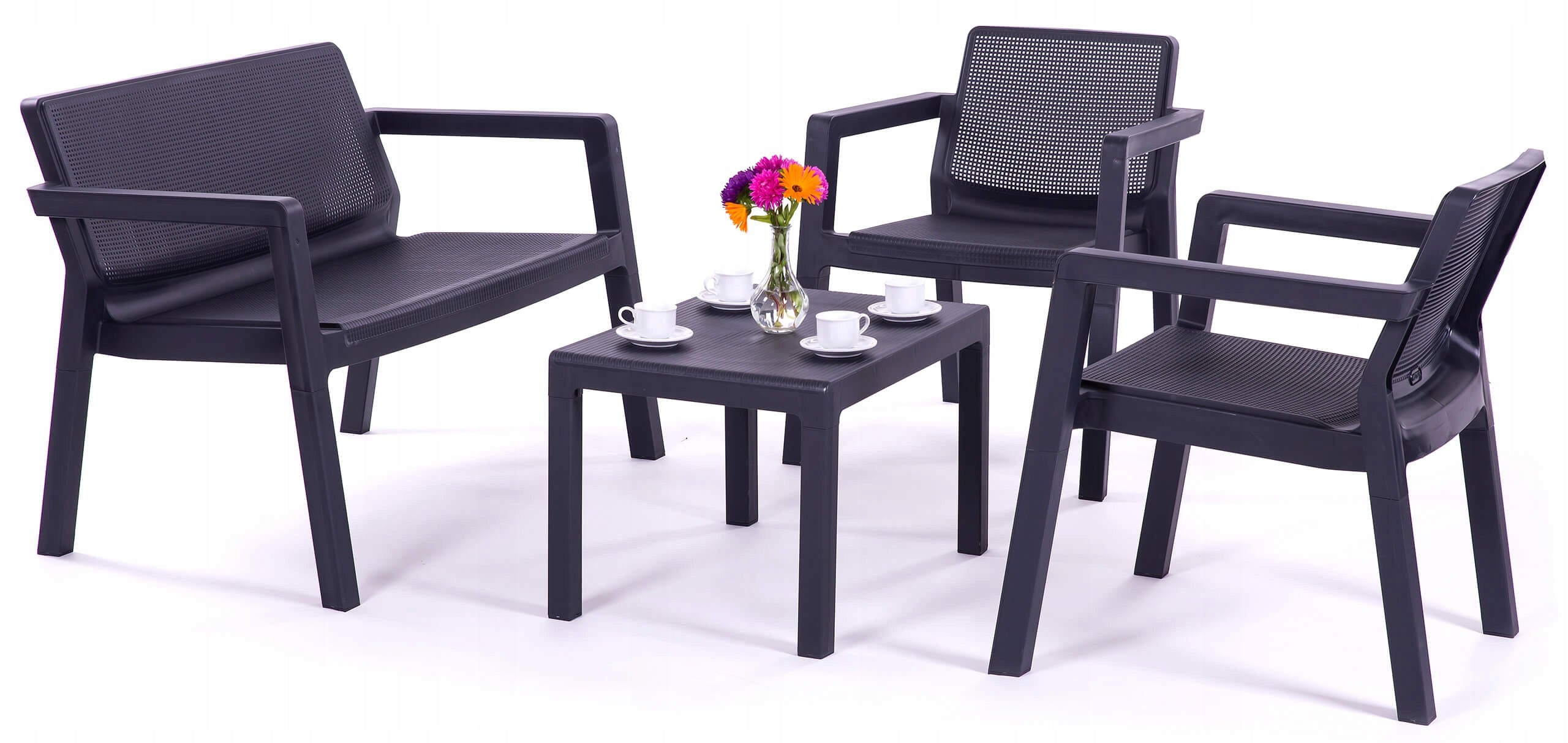 Garden furniture set Keter Emily graphite Color black