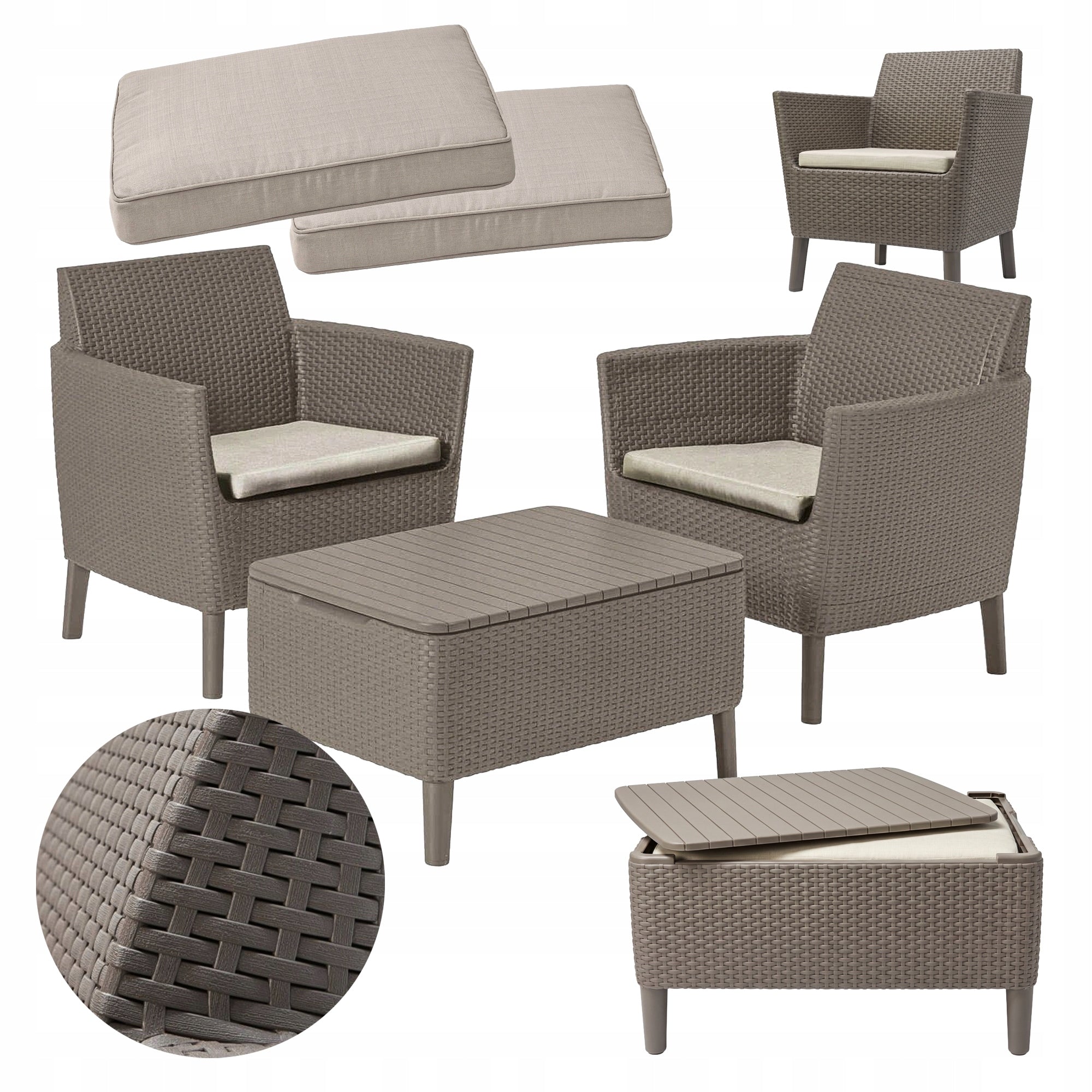 Garden furniture set Keter Salemo 5 el. beige terrace modern