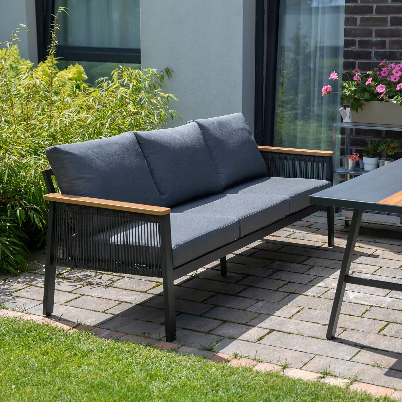 Garden furniture set PATIO Ada Anthracite For couch set