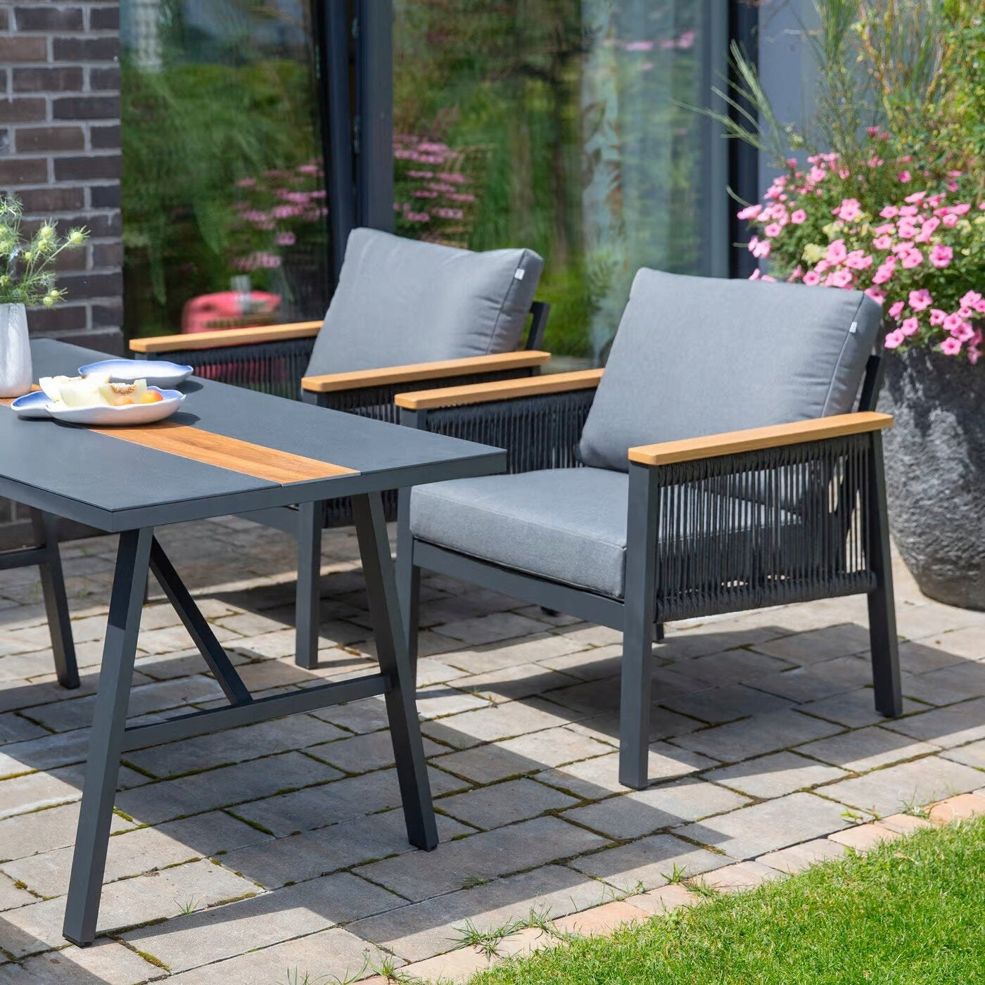 Garden furniture set PATIO Ada Anthracite Number of people 5