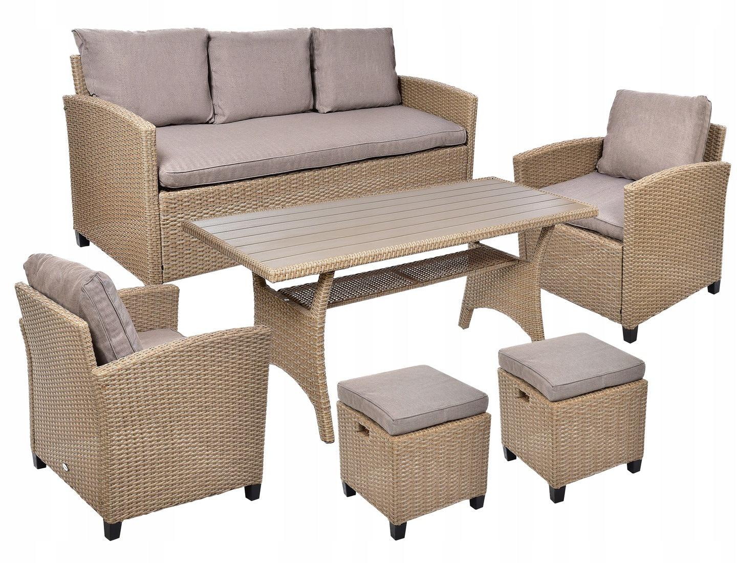 Garden furniture set TECHNORATTAN table sofa armchair seating set EAN (GTIN) 5900410870918
