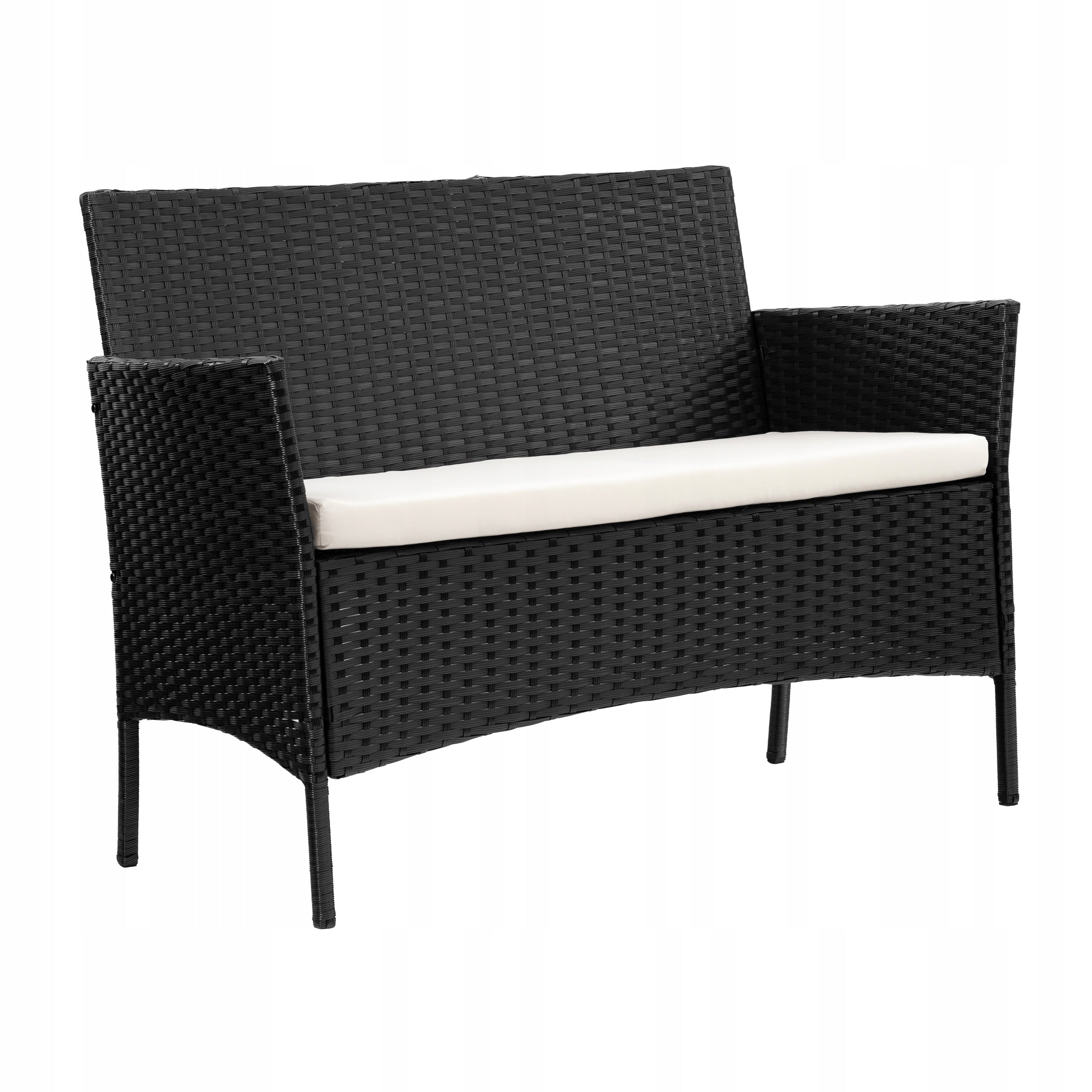 Garden furniture set metal Iso Trade black 4 el. Main material metal