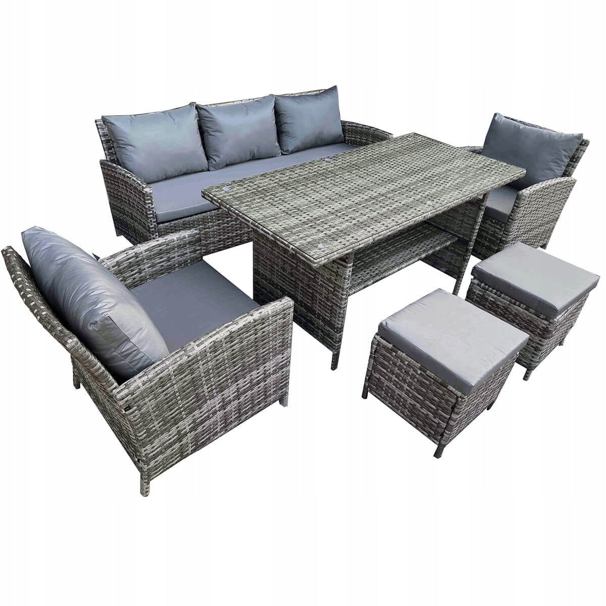 Garden furniture set rattan Liderwood HARMONY grey | 7 people EAN (GTIN) 5907371940575
