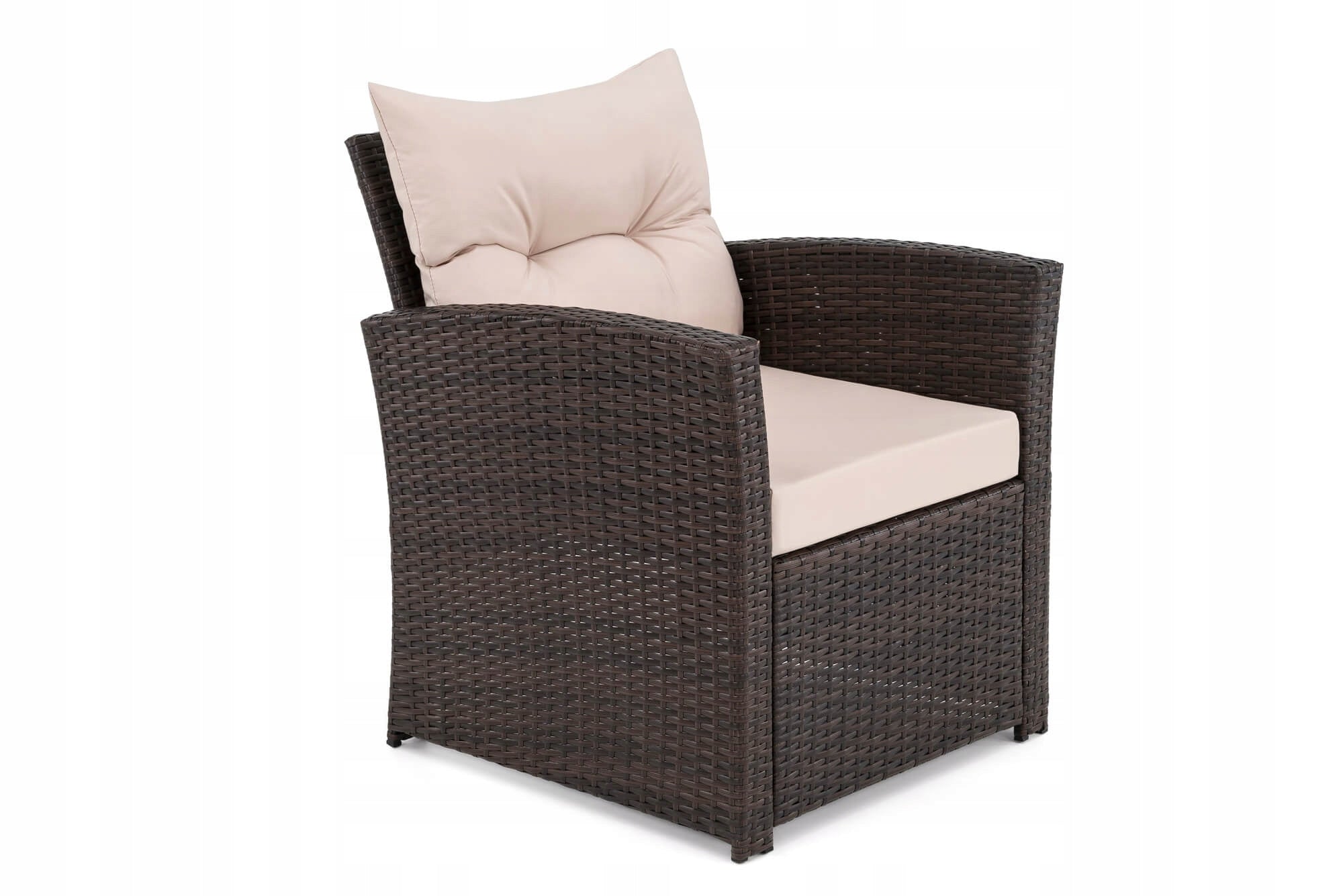 Garden furniture set rattan Marseille BIG brown cushions beige Number of items in the set 6