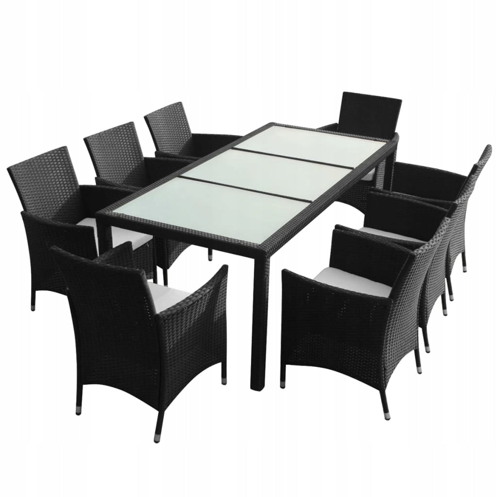 Garden furniture set rattan black 9 el. HIGH QUALITY I recommend