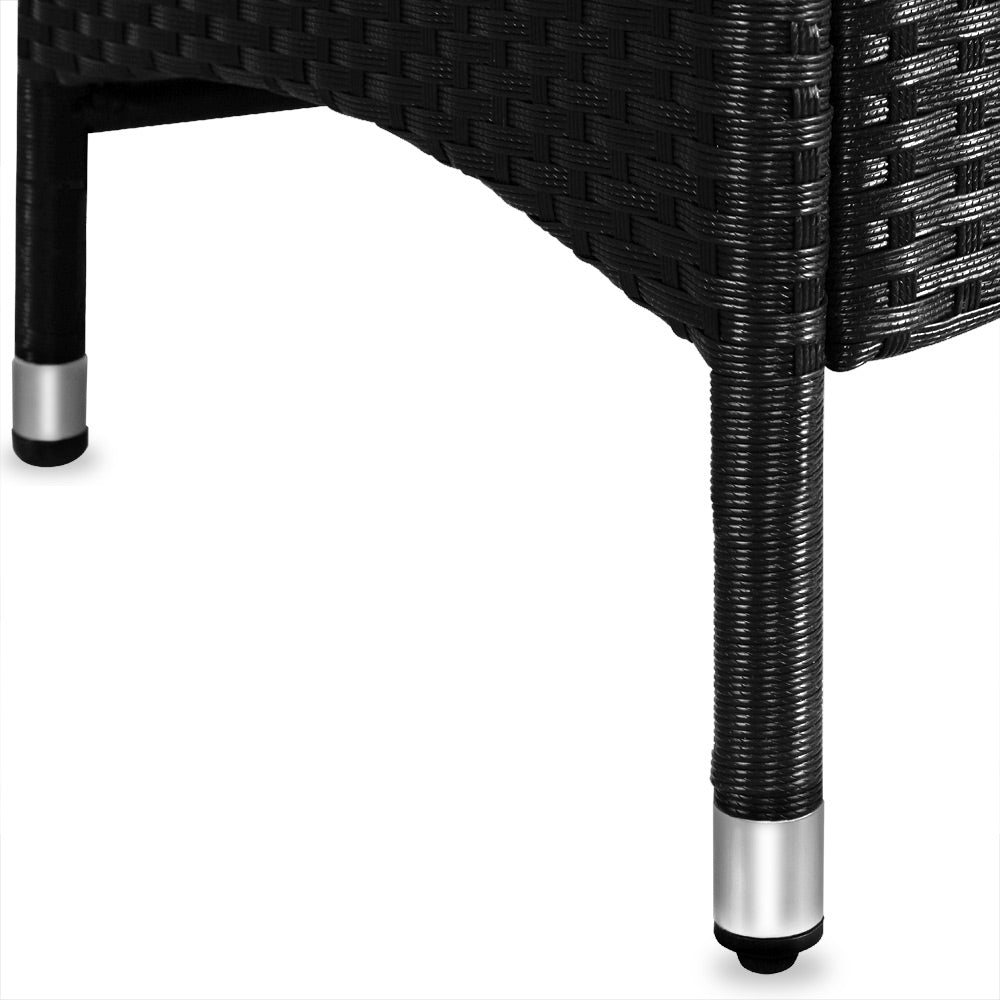 Garden furniture set rattan table wood acacia 8x chair cushion Main material rattan
